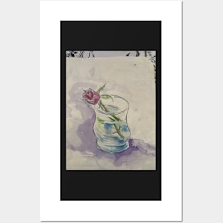 Rose in glass Posters and Art